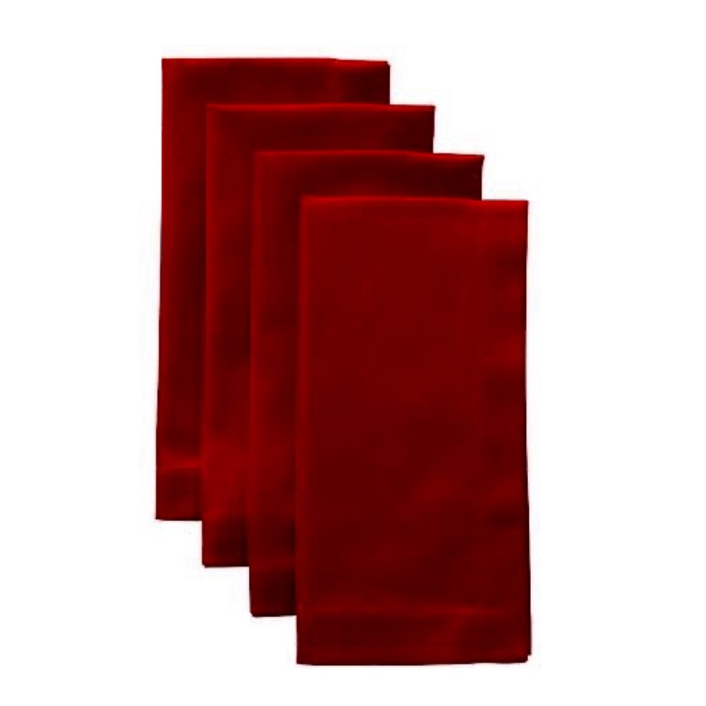 Pottery Barn Caterers 20" Dark Red Napkins..x6
